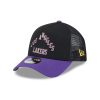 New Era Los Angeles Lakers NBA City Edition Yellow 9Forty A-Frame Trucker Adjustable Cap Black ONE