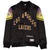New Era Los Angeles Lakers 2025/26 City Edition Full Snap Satin Jacket Black XXL