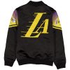 New Era Los Angeles Lakers 2025/26 City Edition Full Snap Satin Jacket Black XXL