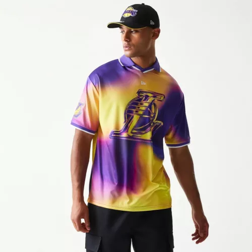 New Era NBA Los Angeles Lakers All Over Print T-Shirts Purple