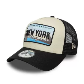   New Era Licence Plate Black 9FORTY A-Frame Trucker Adjustable Cap Black