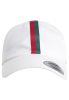 FLEXFIT STRIPE DAD HAT WHITE/FIRE RED/GREEN