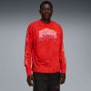 Puma LaMelo Supernova Long Sleeve Printed Tee Red-AOP L