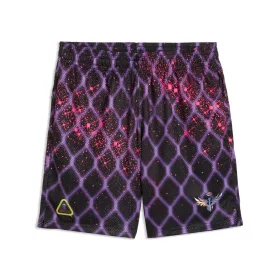   Puma Melo Asteriks Printed Mesh 7" Basketball Shorts Purple