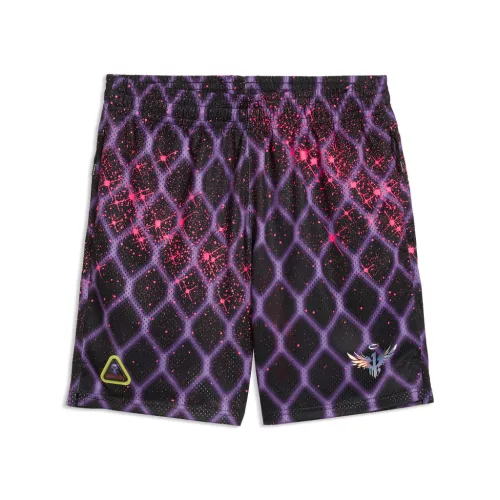 Puma Melo Asteriks Printed Mesh 7" Basketball Shorts Purple