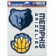 WinCraft - NBA Multi Use 3 Fan Pack Decal Memphis Grizzlies MC ONE