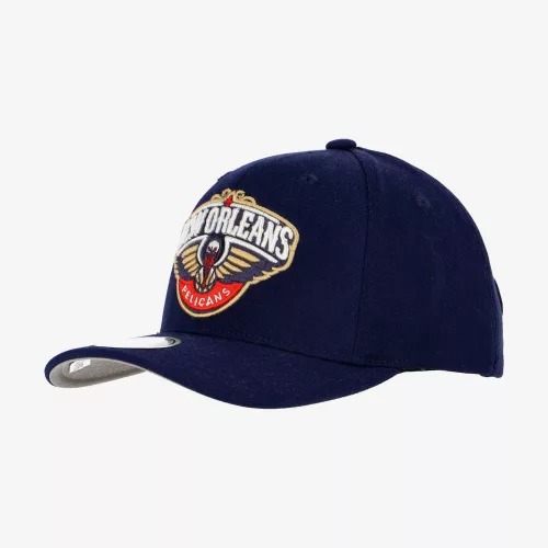 MITCHELL & NESS NEW ORLEANS PELICANS TEAM GROUND REDLINE STRETCH SNAPBACK NAVY