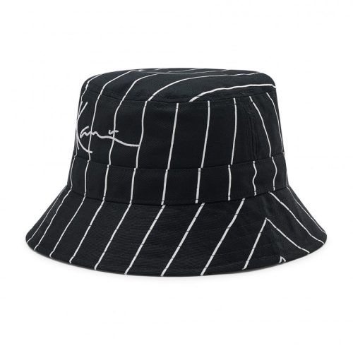 Karl Kani Signature Pinstripe Bucket Hat BLACK/WHITE