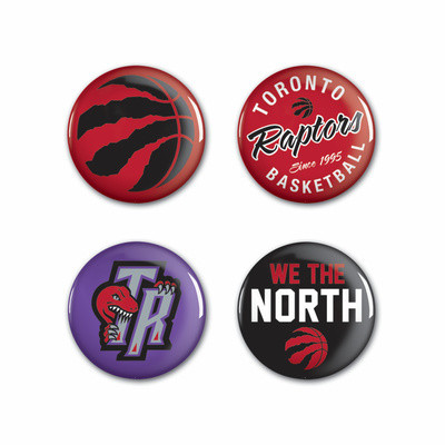 WinCraft - NBA Button 4 Pack - Toronto Raptors MC ONE