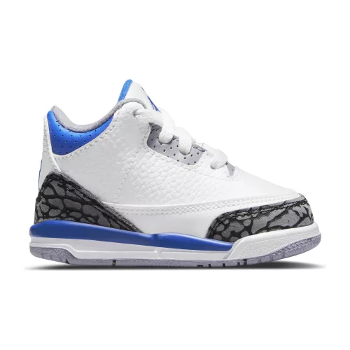 JORDAN RETRO 3 (TD) WHITE/RACER BLUE-BLACK-CEMENT GREY
