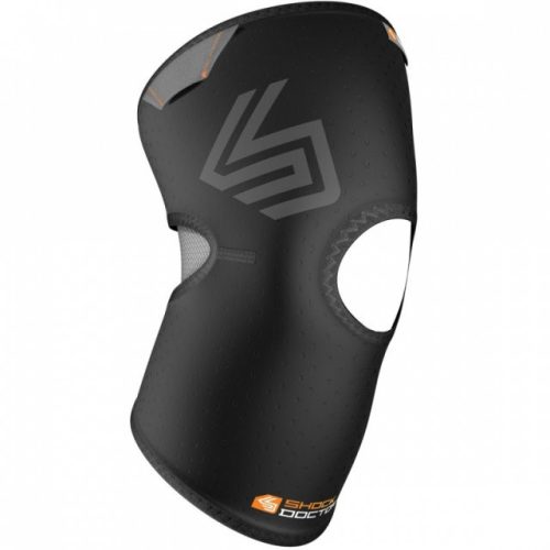 SHOCK DOCTOR KNEE COMPRESSION SLEEVE WITH OPEN PATELLA BLACK