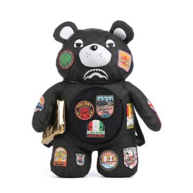 Sprayground Global Mogul Billionaire Teddy Bear Black