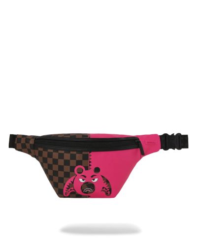 Sprayground Pink Bear Shark Savvy Crossbody Pink ONE