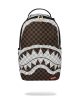 Sprayground Cream And Brown Tear Check Backpack Brown ONE