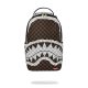 Sprayground Cream And Brown Tear Check Backpack Brown ONE
