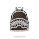 Sprayground Cream And Brown Tear Check Savage Backpack Brown