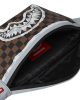 Sprayground Cream And Brown Tear Check Savvy Crossbody Brown ONE