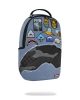 Sprayground Denim Tear 3 Am Patches Backpack Blue ONE
