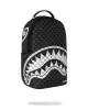 Sprayground Black And White Drip Check Shark Backpack Black