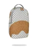 Sprayground Embossed Cream Check Backpack Grey