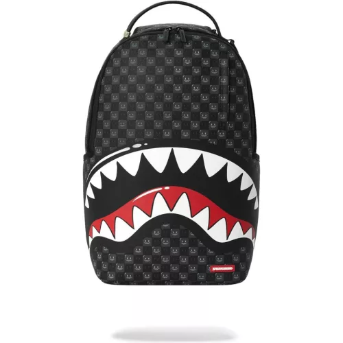 Sprayground Sharks In Paris Wtf Bubbly Black Check Backpack Black
