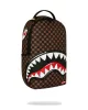 Sprayground Sharks In Paris Wtf Bubble Brown Check Backpack Brown