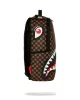 Sprayground Sharks In Paris Wtf Bubble Brown Check Backpack Brown