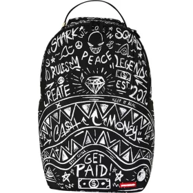 Sprayground Crazy Thoughts Backpack Black