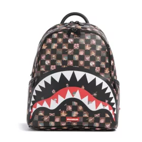 Sprayground Peeking Characters Remix Savage Backpack Brown