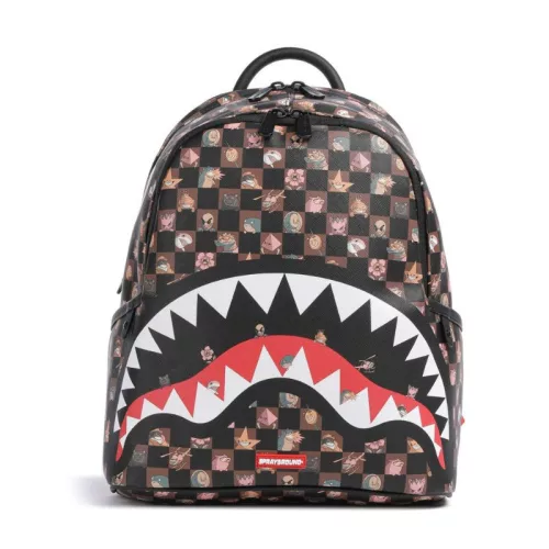 Sprayground Peeking Characters Remix Savage Backpack Brown