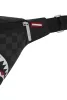 Sprayground Silver Side Drip Black Check Savvy Crossbody Black/White