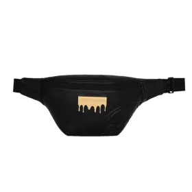 Sprayground Gold Brick Luxe Savvy Crossbody Black