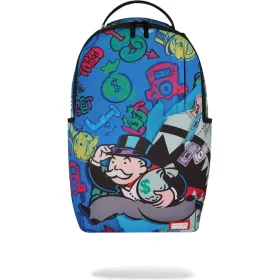 Sprayground Monopoly Blue Tear Through Backpack Blue