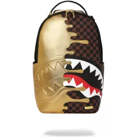 Sprayground Sharks In Paris Gold Drip Backpack Gold