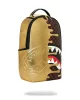 Sprayground Sharks In Paris Gold Drip Backpack Gold