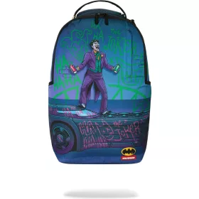 Sprayground Dc Joker Tagged Up Batmobile Backpack Blue