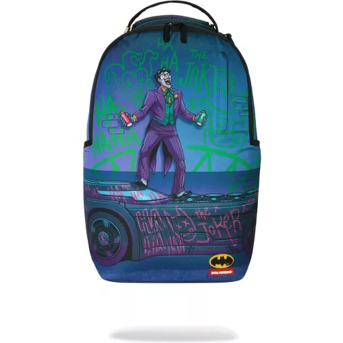 Sprayground Dc Joker Tagged Up Batmobile Backpack Blue
