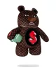 Sprayground Sharks In Paris Wtf Bubble Brown Check Moneybear Backpack Brown