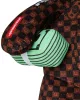 Sprayground Sharks In Paris Wtf Bubble Brown Check Moneybear Backpack Brown