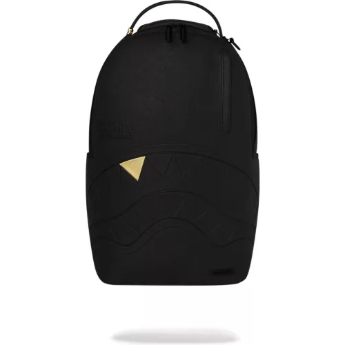 Sprayground Blacked Out Embossed Gold Tooth Backpack Black