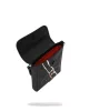 Sprayground Center Rip Revealing Gray Check Messenger Sling Black