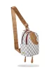 Sprayground Embossed Cream Check Backpack Sling Grey
