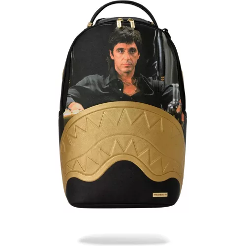 Sprayground Scarface Gold Embossed Backpack Black