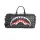 Sprayground Gray Peeking Character Check Large Duffle Black