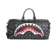 Sprayground Gray Peeking Character Check Large Duffle Black