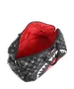 Sprayground Gray Peeking Character Check Large Duffle Black