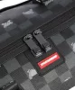 Sprayground Gray Peeking Character Check Large Duffle Black