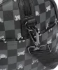 Sprayground Gray Peeking Character Check Large Duffle Black