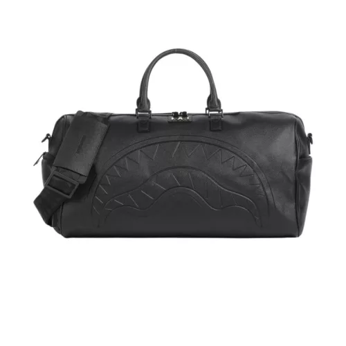 Sprayground Gold Brick Lux Large Duffle Black