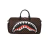 Sprayground Sharks In Paris Wtf Bubble Brown Check Duffle Brown